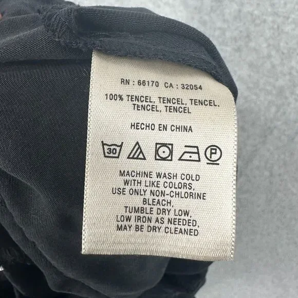 Elevenses Jumpsuit Womens 2 Black Anthropologie Sable Romper Cropped Wide Leg - Picture 10 of 11